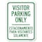 Signmission Bilingual Reserved Parking Visitor Parking Only Estacionamiento Para Visitantes, A-1824-24301 A-1824-24301 - alternate 1